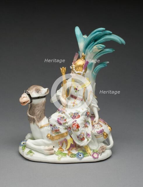 Allegorical Figure Representing Asia, Meissen, 1746. Creator: Meissen Porcelain.