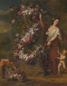 Allegorical Figure with Flowers, 1688. Creator: Gaspar Peeter Verbruggen II