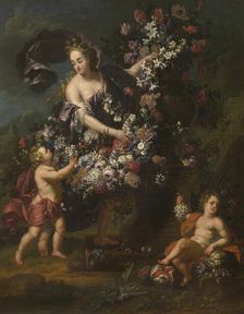 Allegorical Figure with Flowers, 1696. Creator: Gaspar Peeter Verbruggen II