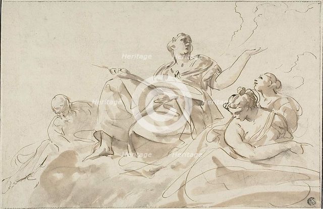 Allegorical Figures, n.d. Creator: Paolo Pagani.