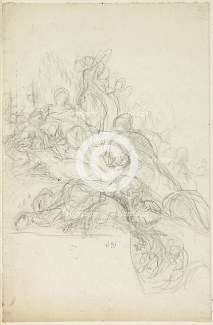 Allegorical or Mythological Scene, n.d. Creator: Eugene Delacroix.