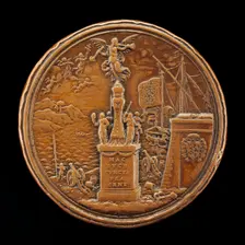 Allegorical Monument to the Liberation of Messina [reverse], 1678. Creator: Giovanni Martino Hamerani