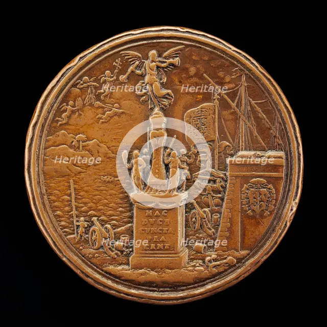 Allegorical Monument to the Liberation of Messina [reverse], 1678. Creator: Giovanni Martino Hamerani.