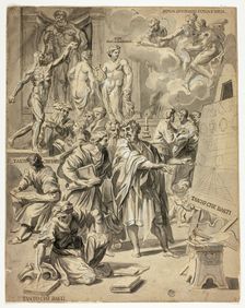 Allegorical Scene in Artist's Studio, n.d. Creator: Unknown