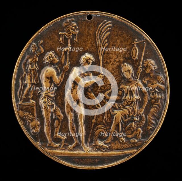 Allegorical Scene - Sacrifice to Diana, second half 15th century. Creator: Master IO.FF..