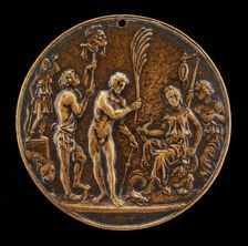 Allegorical Scene - Sacrifice to Diana, second half 15th century. Creator: Master IO.FF.