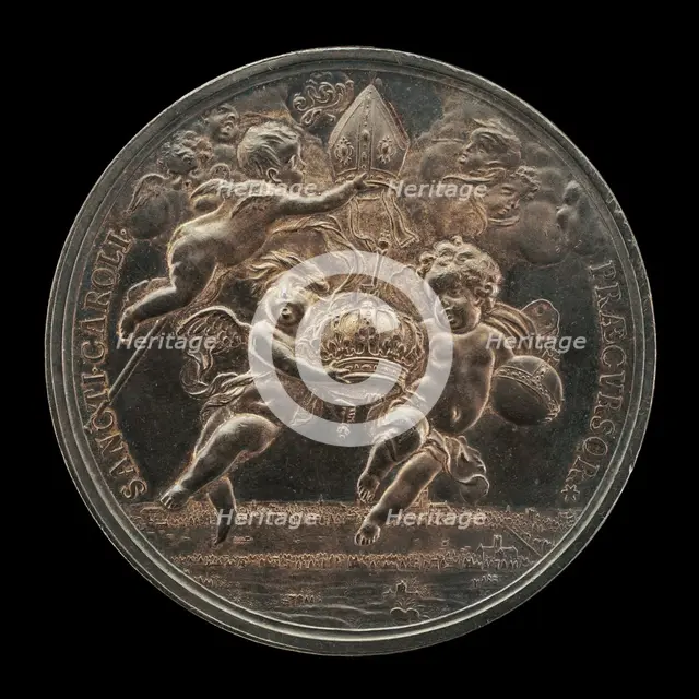 Allegorical Scene [reverse], c. 1661. Creator: Jan Roettiers.