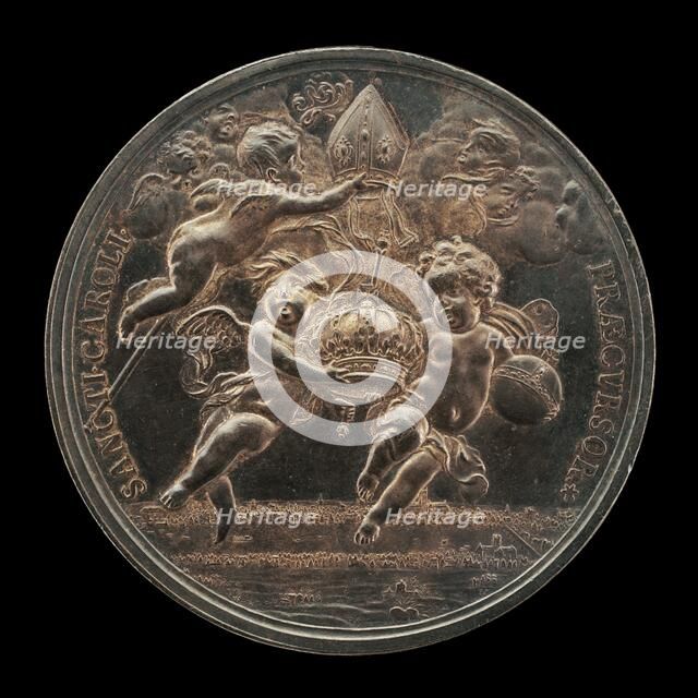 Allegorical Scene [reverse], c. 1661. Creator: Jan Roettiers.