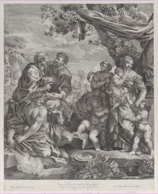 Allegorical scene with a sacrificial lamb, 1640-70. Creator: Giovanni Battista Bonacina