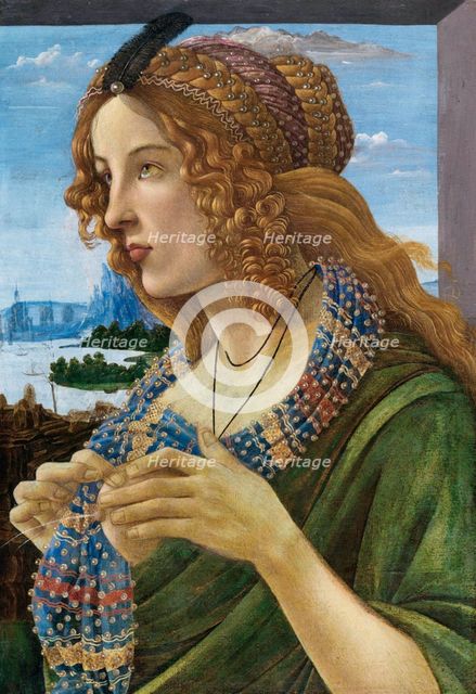 Allegorical Portrait of a Woman (Simonetta Vespucci), 1480-1490. Artist: Botticelli, Sandro, (Workshop)  