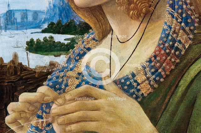 Allegorical Portrait of a Woman (Simonetta Vespucci). Detail, 1480-1490. Artist: Botticelli, Sandro, (Workshop)  