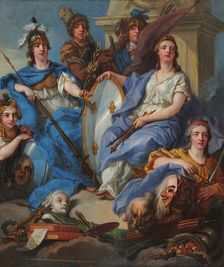 Allegorical portrait of Louis XV. Creator: Van Loo, Amédée (1719-1795)