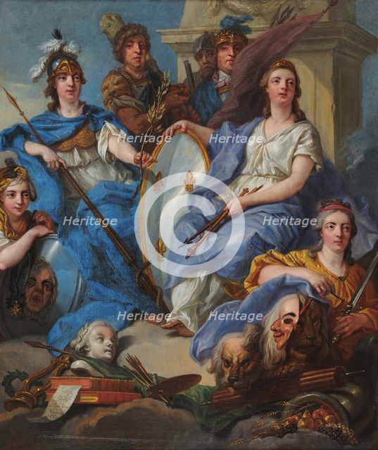 Allegorical portrait of Louis XV. Creator: Van Loo, Amédée (1719-1795).