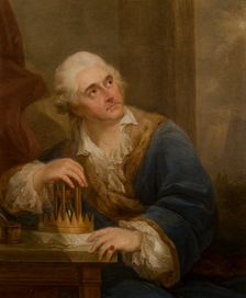 Allegorical Portrait of Stanislaw August Poniatowski with an Hourglass, after 1793. Creator: Marcello Bacciarelli