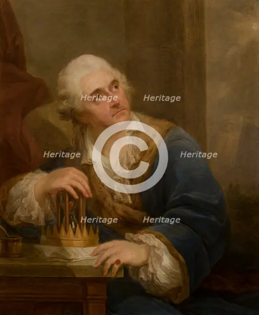Allegorical Portrait of Stanislaw August Poniatowski with an Hourglass, after 1793. Creator: Marcello Bacciarelli.