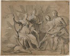 Allegorical Portrait of the Four Eldest Children of the King and Queen of Bohemia, about 1631. Creator: Gerrit van Honthorst