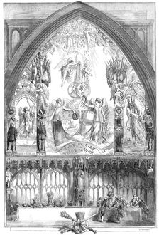 Allegorical Picture, by Absolon and Fenton, painted for the Inauguration Dinner...Nov. 9, 1854. Creator: A. J. Mason