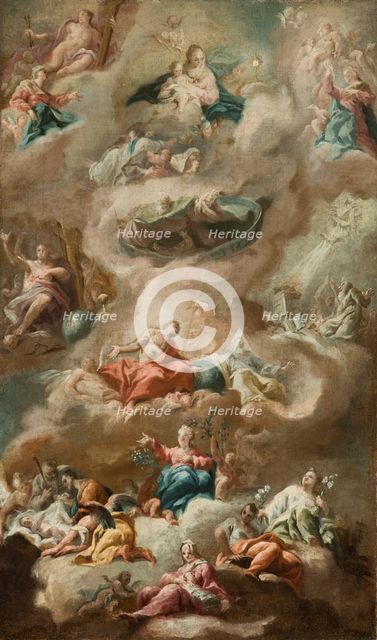 Allegorical Religious Scene with the Virgin Mary, 2nd quarter of 18th century. Creator: Unknown.
