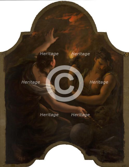 Allegorical Representation, Possibly a Depiction of ‘Raison d’Etat’. Creator: Giovanni Antonio Pellegrini.