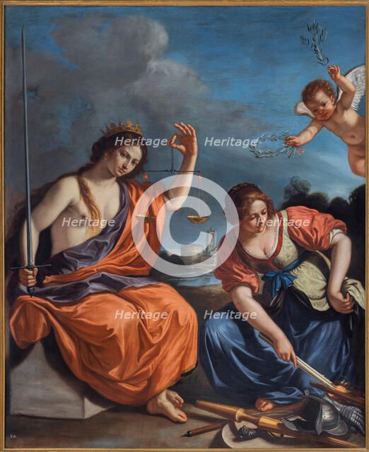 Allegories of justice and peace, First half of the 17th century. Creator: Guercino (1591-1666).