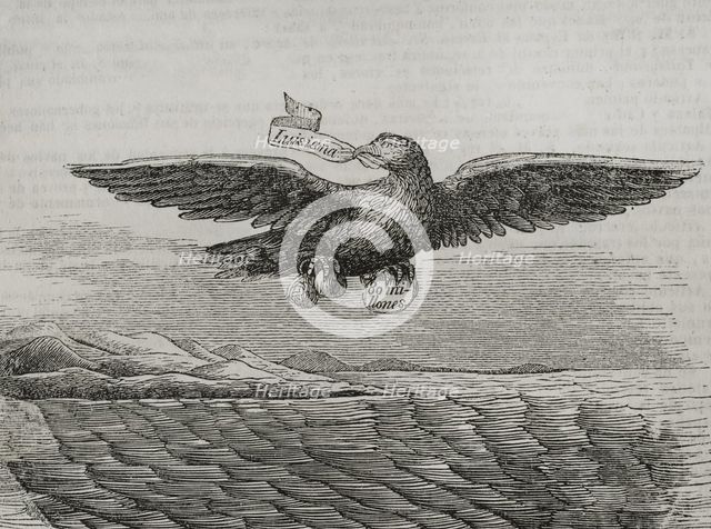Allegory depicting the sale of Louisiana by Napoleon I to the United States,...(1851).  Creator: Chamorro.