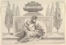 Allegory in Honor of Anne of Austria, ca. 1643. Creator: Claude Mellan