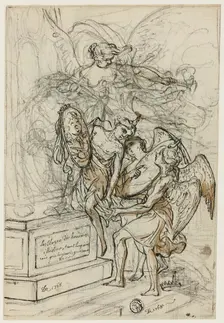 Allegory in Honor of King Stanislas Leczynski (recto), n.d. Creator: Claude-Louis Desrais
