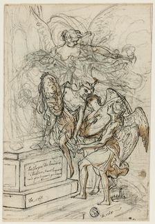 Allegory in Honor of King Stanislas Leczynski (recto), n.d. Creator: Claude-Louis Desrais