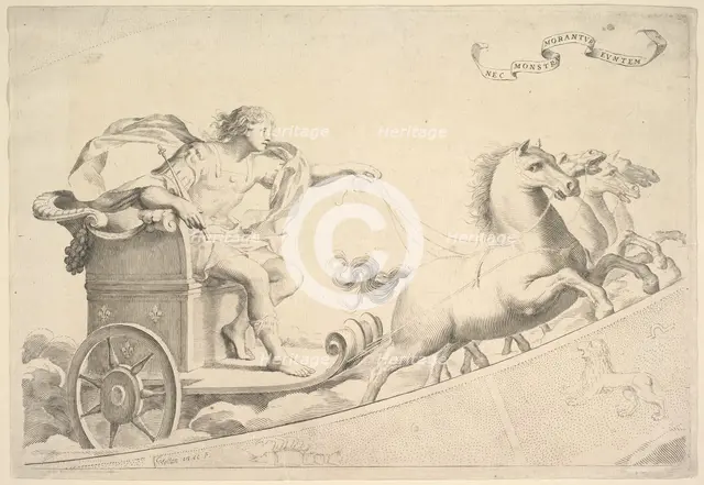 Allegory in Honor of Louis XIV. Creator: Claude Mellan.