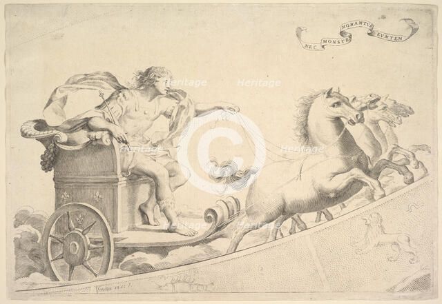 Allegory in Honor of Louis XIV. Creator: Claude Mellan.