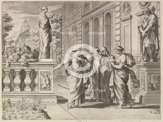 Allegory in Honor of the Roman College Founded by the Borghese Family, 1615-88. Creator: Claude Mellan.