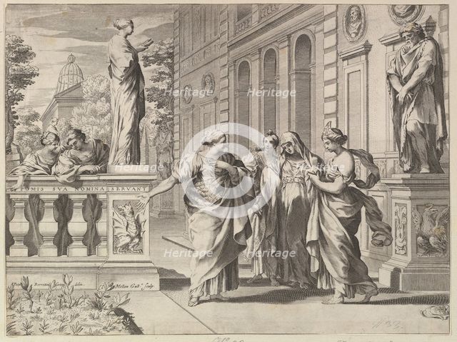 Allegory in Honor of the Roman College Founded by the Borghese Family, 1615-88. Creator: Claude Mellan.