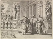 Allegory in Honor of the Roman College Founded by the Borghese Family, 1615-88. Creator: Claude Mellan