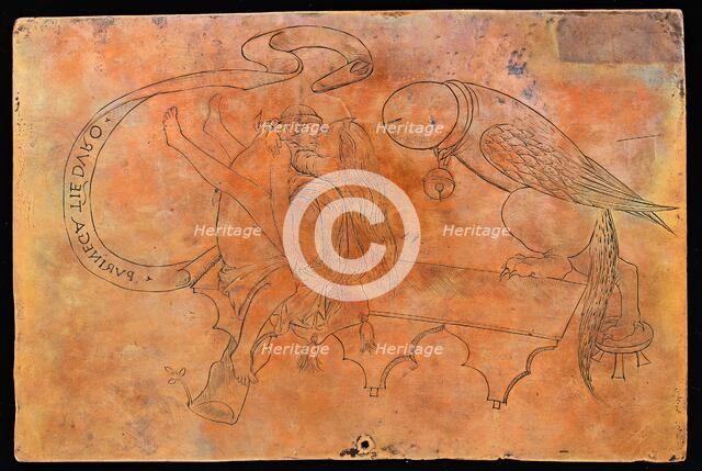 Allegory on Copulation [verso], fourth quarter 15th century. Creator: Unknown.