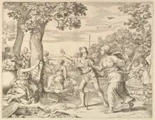 Allegory on Good Government in France, 1685. Creator: Claude Mellan