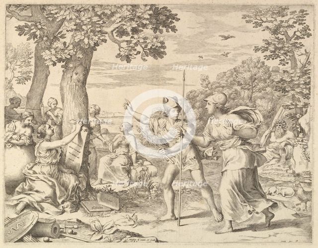 Allegory on Good Government in France, 1685. Creator: Claude Mellan.