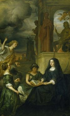 Allegory on the Memory of Frederik Hendrik (1584-1647), Prince of Orange, with the Portrait..., 1654 Creator: Govaert Flinck