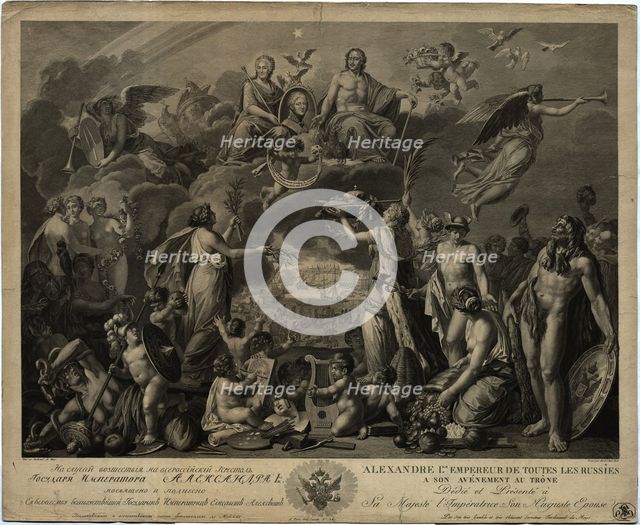 Allegory on the accession to the throne of Emperor Alexander I.