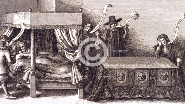 Allegory on the death of James I at Theobalds in Hertfordshire, 1625, (1853). Artist: Anon
