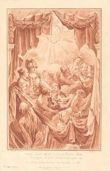 Allegory on the Death of the Dauphin, 1767. Creator: Gilles Demarteau