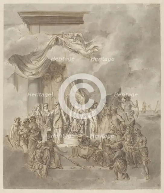 Allegory on the government of King William I, 1838, 1838. Creator: Anon.