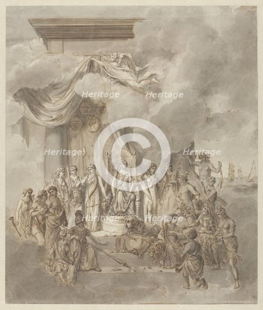 Allegory on the government of King William I, 1838, 1838. Creator: Anon.