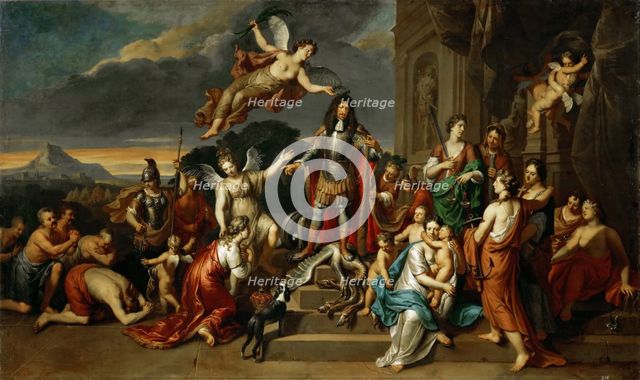 Allegory on the reign of Emperor Leopold I, ca 1672. Artist: Hoet, Gerard (1648-1733)