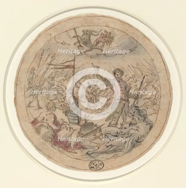 Allegory on the Turkish Wars, c. 1600. Creator: Hans von Aachen.