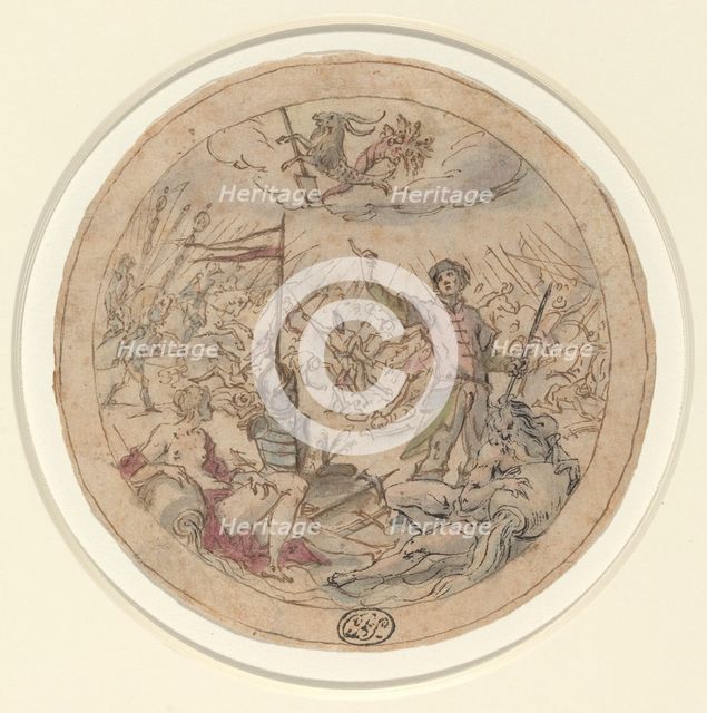 Allegory on the Turkish Wars, c. 1600. Creator: Hans von Aachen.