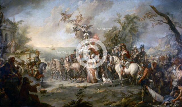 Allegory of Catherine the Great’s Victory over the Turks and Tatars, 1772. Artist: Torelli, Stefano (1712-1784)