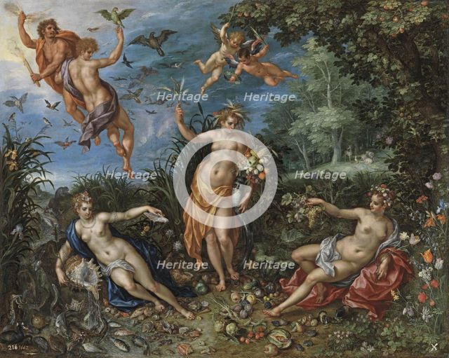 Allegory of Abundance and the Four Elements, c1606. Creators: Jan Brueghel the Elder, Hendrick de Clerck.