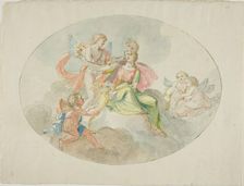 Allegory of Abundance (Sketch for a Ceiling Painting), n.d. Creator: Domenico Pozzi