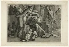 Allegory of Art: A Youth Inspired by the Spirit of Art, 1810. Creator: Carl Russ