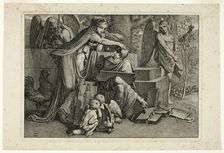 Allegory of Art: A Youth Inspired by the Spirit of Art, 1810. Creator: Carl Russ